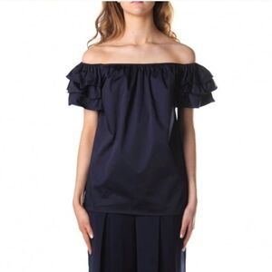 Ted Baker Elleh Off The Shoulder Ruffle Sleeve Top, Size 3 (US 8)